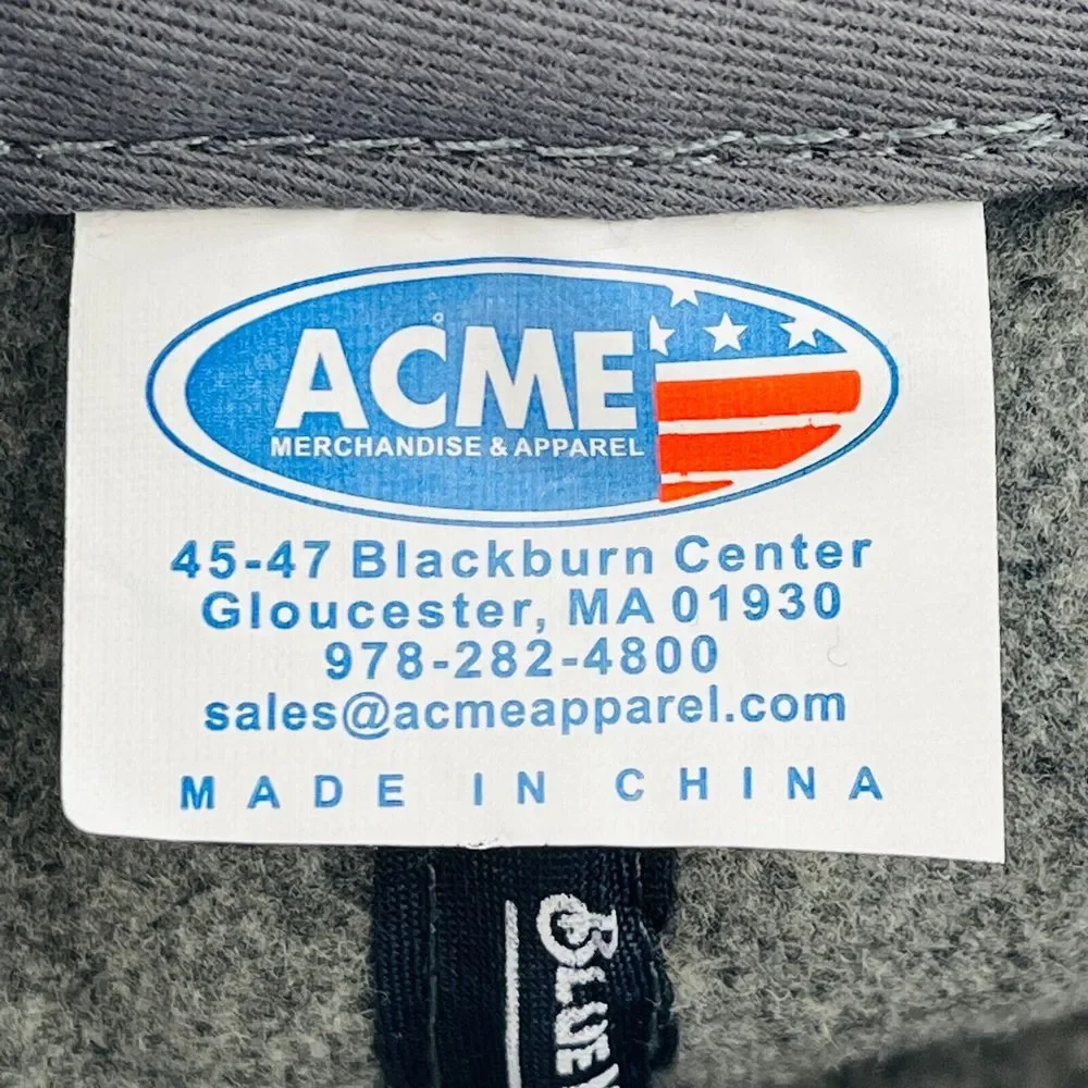 Blue Moon Brewing Company Strapback Hat Gray Fleece Leather Patch‎ Acme Apparel
